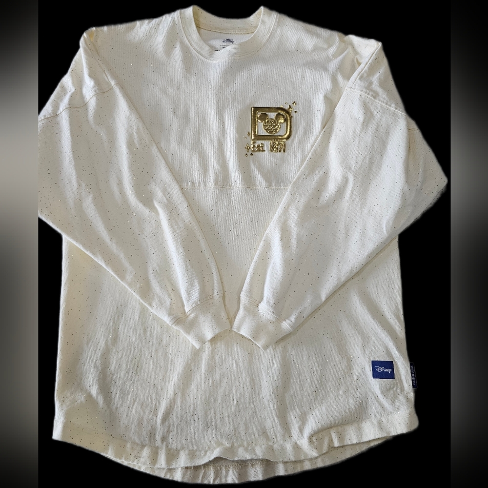 Walt Disney World Gold Cinderella Castle Glitter Spirit Jersey - Picture 2 of 11